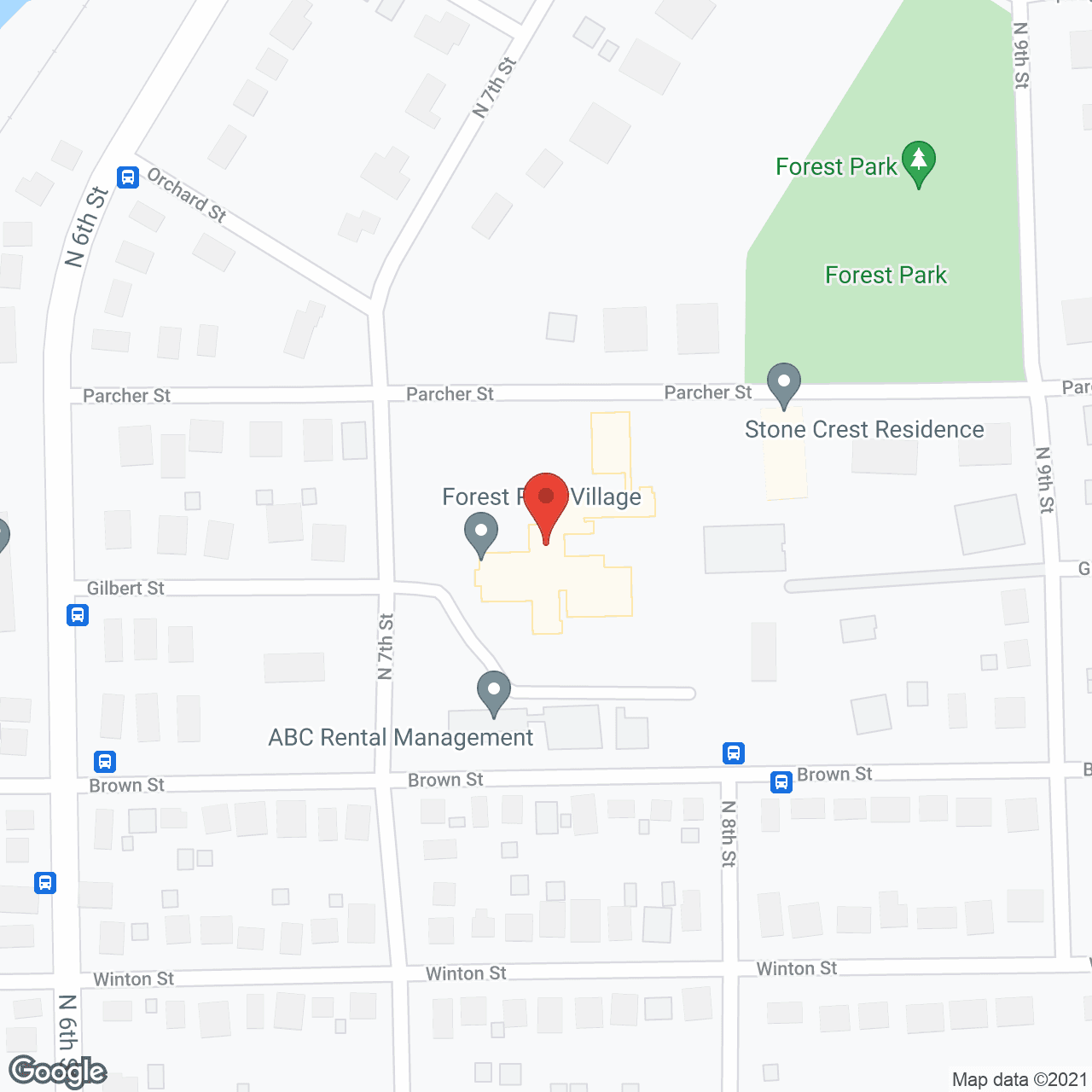 Forest Park Village in google map