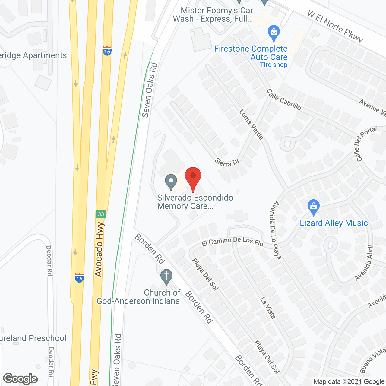 Silverado Senior Living - Escondido in google map