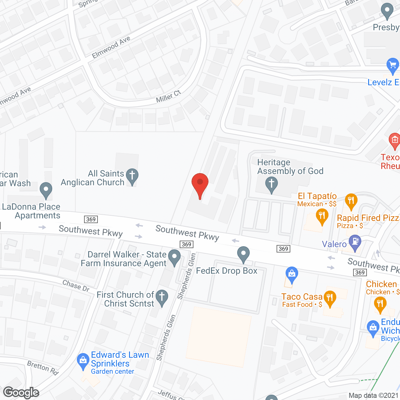 Southwest Parkway Nursing Ctr in google map