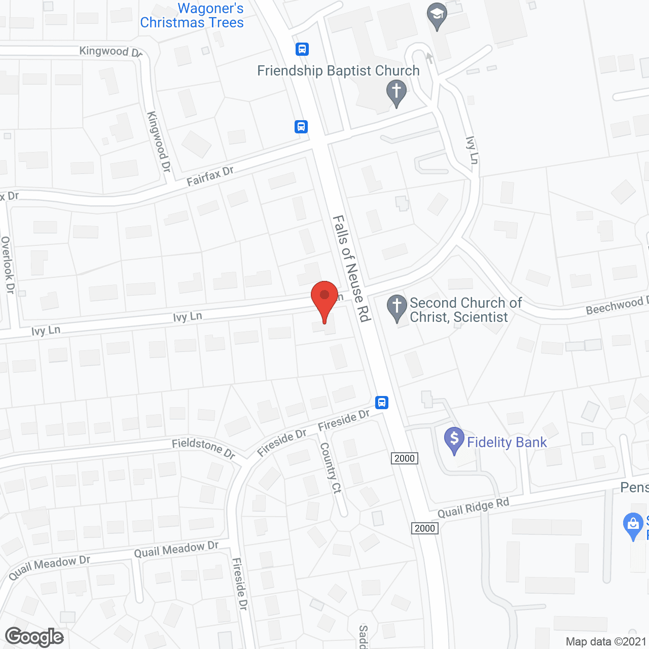 Map of the neighborhood around North Hills Senior Living