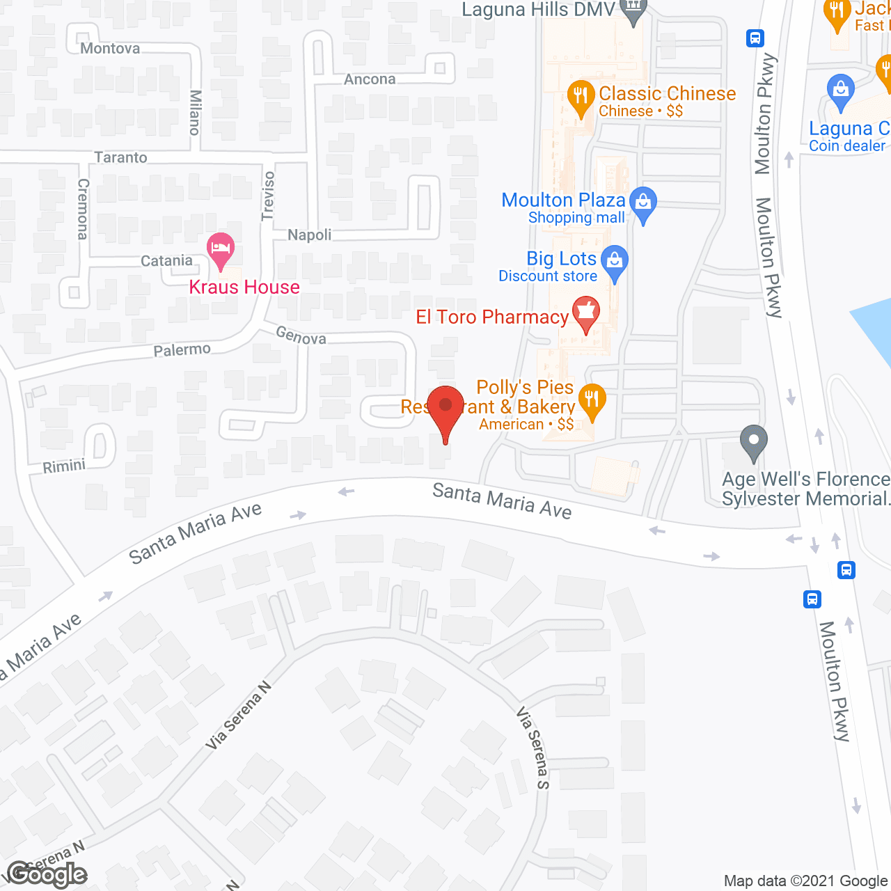 Map of the neighborhood around All Star Elderly Care, Inc