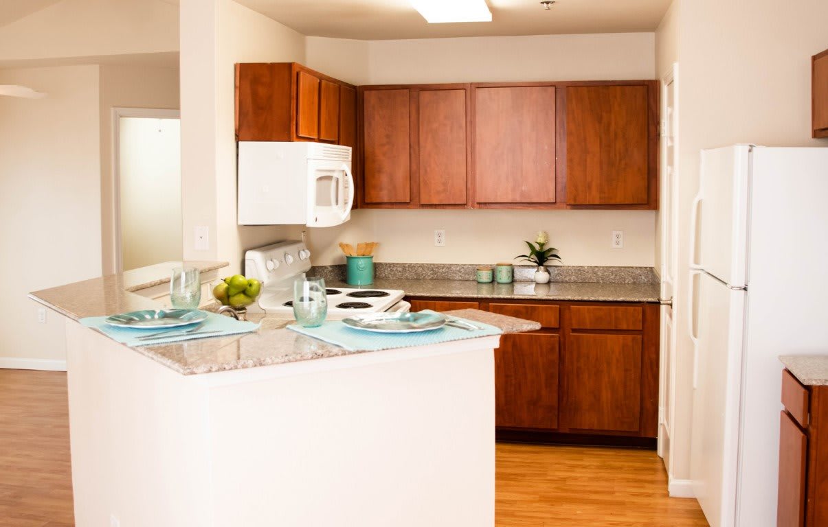 Hillcrest Manor Senior Apartments in-unit kitchen