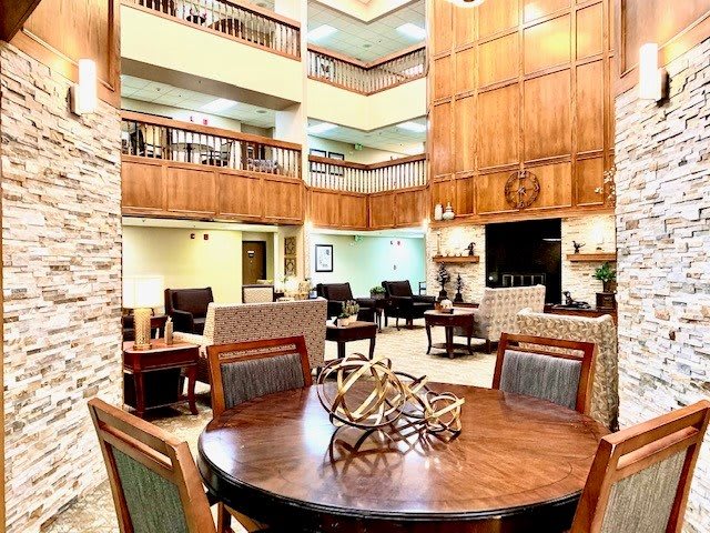 Crown Pointe Retirement Community lobby