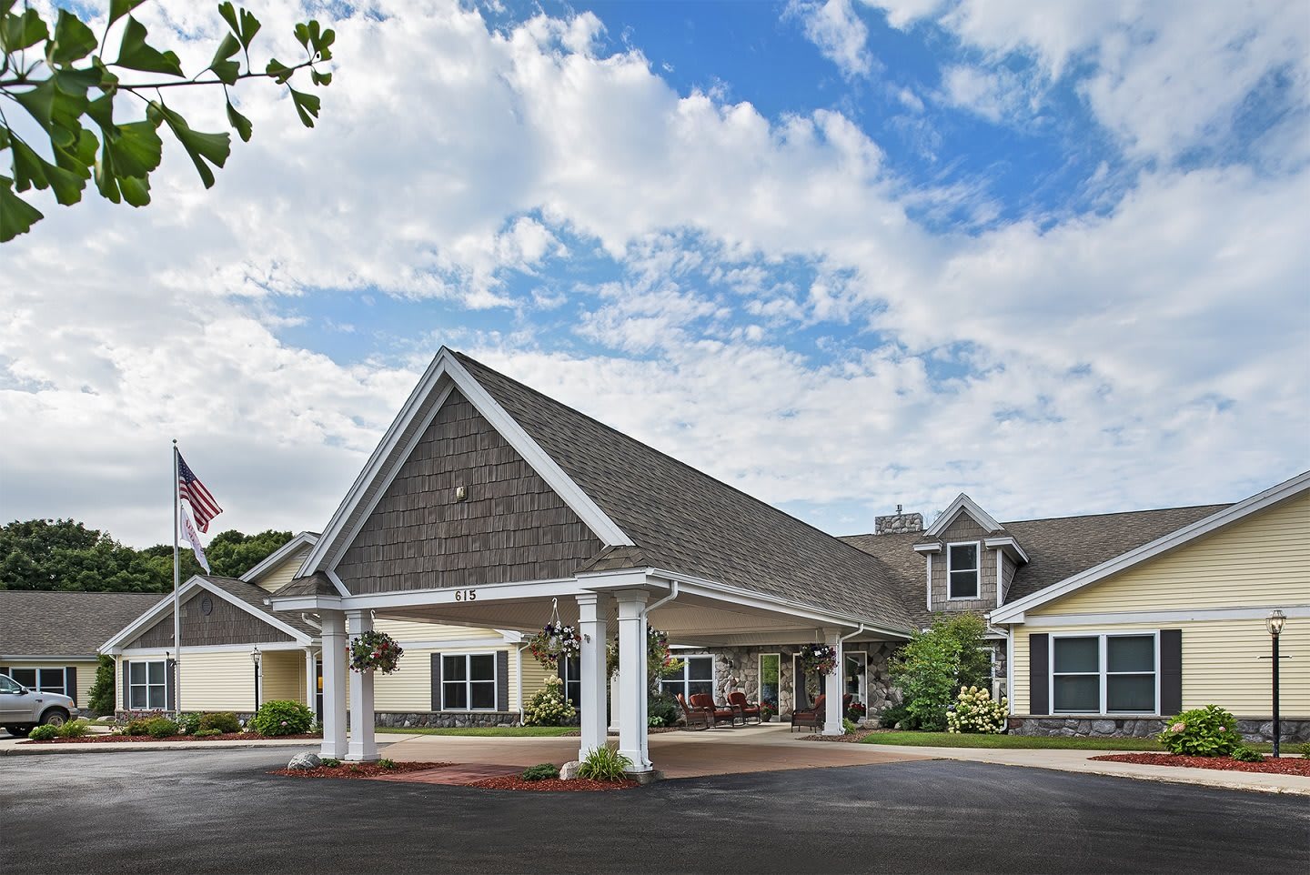 American House Charlevoix Senior Living Community Entrance