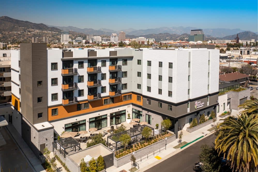 Sage Glendale Senior Living aerial view of community